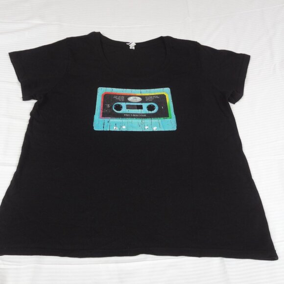 BEASTIE BOY'S PAUL'S BOUTIQUE CASSETTE XL WOMENS T-SHIRT L230 (HOLE SHOULDER) - Picture 5 of 6